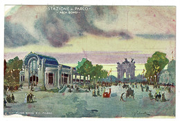 Ref 1487 - Italy Exhibition Postcard - No. 10 - Dell'Espozisioni Di Milano 1906 - Stazione Al Parco - Expositions