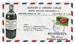 Ref 1487 - 1968 Airmail Advertising Cover - El Salvador To Worcester UK - Alcohol Theme - Salvador