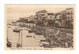 CPA PANAMA Water Front Showing Market Boats - Port - Marché Des Bateaux - Peu Commune - Panama