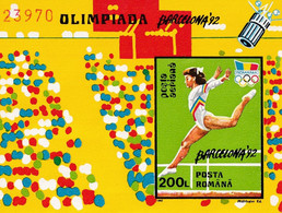 BARCELONA 1992 OLYMPIC GAMES  ROMANIA BLOCK NONDANTELE MNH - Ete 1992: Barcelone