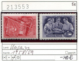 Ungarn 1951 - Hongrie - Hungaria - Magyarország - Michel 1158-1159 - ** Mnh Neuf Postfris - As Per Scan - Nuovi