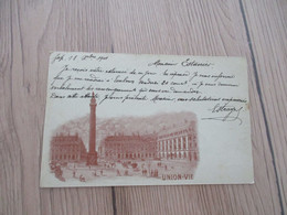 CPA  75 Paris Pub L'Union Assurance Place Vendôme 1901 Rouge - The River Seine And Its Banks