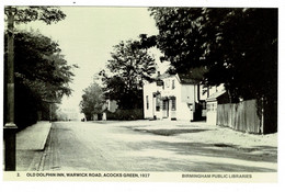 Ref 1490 - Reproduction Postcard - Old Dolphin Inn Warwick Road Acocks Green Birmingham - Birmingham