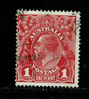 Ref 1491 - Australia 1917 1d   KGV Head SG 47 - Fine Used Stamp - Gebraucht