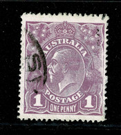 Ref 1491 - Australia 1923 1d  Lilac  KGV Head SG 57 - Fine Used Stamp - Usati