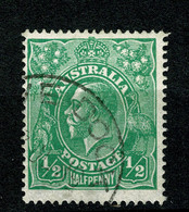 Ref 1491 - Australia 1918 1/2d  Green  KGV Head SG 48 - Fine Used Stamp - Gebruikt