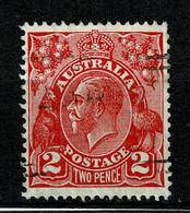 Ref 1491 - Australia 1930  2d  Red  KGV Head SG 99 - Fine Used Stamp - Gebruikt