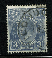 Ref 1491 - Australia 1928  3d  Blue  KGV Head SG 100 - Fine Used Stamp - Gebraucht