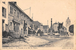 CPA 25 VERCEL LA FONTAINE ET LA RUE DE L'EGLISE - Other & Unclassified