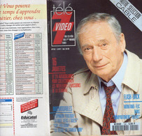 Télé 7 Vidéo N° 102 Mars 1991, YVES MONTAND Avec Jaquettes Et Autocollants De Film De La Semaine - Fernsehen