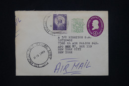 ETATS UNIS - Entier Postal ( Demie Enveloppe ) + Complément De Los Angelès Pour New York En 1963 Par Avion - L 100094 - 1961-80