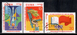 Cuba 1981 Mi# 2555-2557 Used - 20th Anniversary Of The Events Of April 1961 - Used Stamps