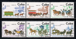 Cuba 1981 Mi# 2569-2574 Used - Horse-drawn Carriages - Used Stamps