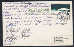 Ross Dependency 1977 Card Scott Base Rebuilding Programme With 10 Signatures Of Members Construction Team (52543) - Briefe U. Dokumente