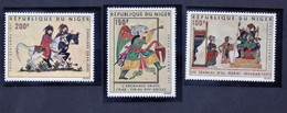 Niger 1971  PA YT 165 À 167 , Airmail Michel 306-308 NEUFS Parfait état, Unused Miniatures Musulmanes Muslim Art - Niger (1960-...)