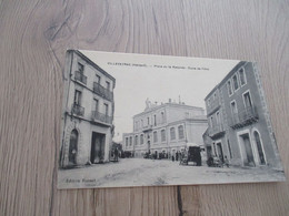 CPA 34 Hérault Villeveyrac Place De La Rotonde école De Filles - Otros & Sin Clasificación