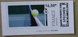 Ti02-03 : SPECIMEN - Balle De Tennis 16.50 € (autoadhésif / Autocollant) - Specimen