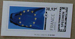 Ti02-03 : SPECIMEN - Drapeau Européen 38.93 € (autoadhésif / Autocollant) - Specimen