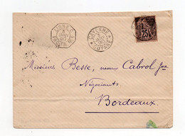 !!! GUYANE, LETTRE DE CAYENNE DE 1890 POUR BORDEAUX - Lettres & Documents