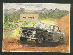 Peugeot 403 - Coronation Safari 1958 - Dessin J.L. Coulon - Tirage 500 Ex - PKW