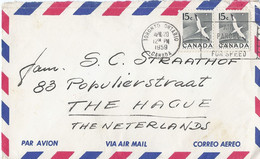 Canada Luchtpost Brief Uit 1959 Met 2 Zegels  (1897) - Other & Unclassified