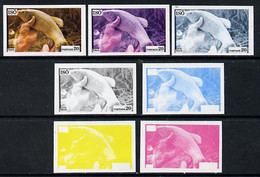 Iso - Sweden 1973 Fish 20 (Tench) Set Of 7 Imperf Progressive Colour Proofs Comprising The 4 Individual Colours Plus 2, - Emisiones Locales