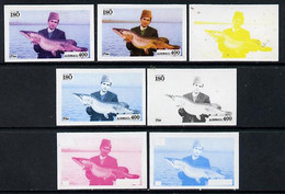 Iso - Sweden 1973 Fish 400 (Pike) Set Of 7 Imperf Progressive Colour Proofs Comprising The 4 Individual Colours Plus 2, - Emissions Locales