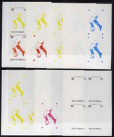 Iso - Sweden 1982 Football World Cup Imperf Sheetlets Set Of 4 Values, The Set Of 7 Progressive Colour Proofs Comprising - Emissions Locales