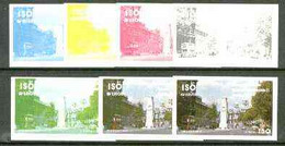 Iso - Sweden 1977 Silver Jubilee (London Scenes) 150 Value (Cenotaph) Set Of 7 Imperf Progressive Colour Proofs Comprisi - Emissions Locales