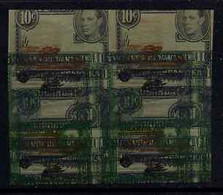 Kenya, Uganda & Tanganyika 1938-54 KG6 Imperf Working Proof Of 10c Frame In Black (equivalent Of A Block Of 4) Also Show - Andere & Zonder Classificatie