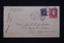 ETATS UNIS - Entier Postal Commercial + Complément De Boston En 1904 Pour La France - L 100196 - 1901-20