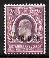 Kenya, Uganda & Tanganyika 1903-04 KE7 Crown CA 2a Overprinted SPECIMEN Fresh With Gum SG 3s (only About 750 Produced) - Otros & Sin Clasificación