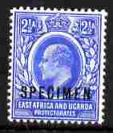 Kenya, Uganda & Tanganyika 1903-04 KE7 Crown CA 2.5a Overprinted SPECIMEN Fresh With Gum SG 4s (only About 750 Produced) - Andere & Zonder Classificatie