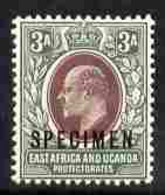 Kenya, Uganda & Tanganyika 1903-04 KE7 Crown CA 3a Overprinted SPECIMEN Fresh With Gum SG 5s (only About 750 Produced) - Otros & Sin Clasificación