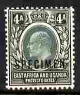 Kenya, Uganda & Tanganyika 1903-04 KE7 Crown CA 4a Overprinted SPECIMEN Fresh With Gum SG 6s (only About 750 Produced) - Andere & Zonder Classificatie