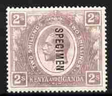 Kenya, Uganda & Tanganyika 1922-27 KG5 2s Script CA Overprinted SPECIMEN Fresh With Gum SG 88s (only About 400 Produced) - Autres & Non Classés