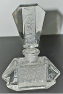 FLACON PARFUM HEINRICH HOFFMANN VERRE Satiné AUX FLEURS 1920 ART DECO BOHEME XXe - Flaconi Profumi (vuoti)