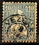 SWITZERLAND 1862 - Canceled - Sc# 44 - 10r - Oblitérés