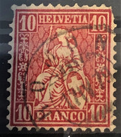 SWITZERLAND 1867 - Canceled - Sc# 53 - 10r - Used Stamps