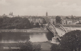 D-32423 Minden - An Der Weserbrücke (Echte Fotografie Um 1930) - Minden