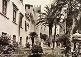 Cartolina - Carrara - Giardini Pubblici E Accademia Di Belle Arti - 1950 Ca. - Massa