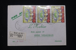 CONGO - Enveloppe En Recommandé De Nkayi En 1981 Pour La France, Affranchissement Recto / Verso - L 100261 - Autres & Non Classés