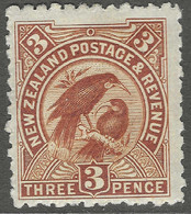 New Zealand. 1899-1903 Definitives. 3d MH. P11. No W/M. SG 261 - Unused Stamps