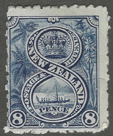 New Zealand. 1899-1903 Definitives. 8d MH. P11. No W/M. SG 266 - Unused Stamps