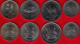 Uganda Set Of 4 Coins: 50 - 500 Shillings 2007-2008 UNC - Uganda