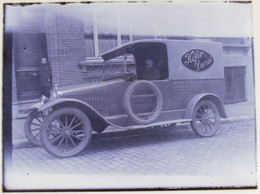 PHOTO SUR VERRE BELGIQUE (M2105) VOITURE (2 Vues) KEFIR DARIAL - M. DEUSE - 24 Rue André Van Hasselt Schaerbeek - Plaques De Verre