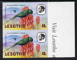 Lesotho 1981 Malachite Sunbird 40s Def In U/m Imperf Pair* (SG 445) - Lesotho (1966-...)