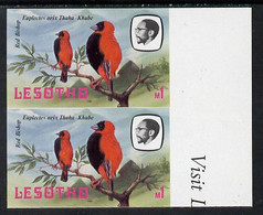 Lesotho 1981 Red Bishop M1 Def In U/m Imperf Pair* (SG 448) - Lesotho (1966-...)