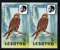 Lesotho 1982 Kestrel 1s Def In U/m Imperf Pair* (SG 500) - Lesotho (1966-...)