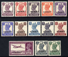 Kuwait 1945 Overprint Set Of 13 Complete Mounted Mint SG 52-63 - Koweït